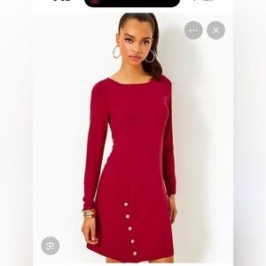 NWT Lilly Pulitzer, Maddox Dress, Malbec Red, L